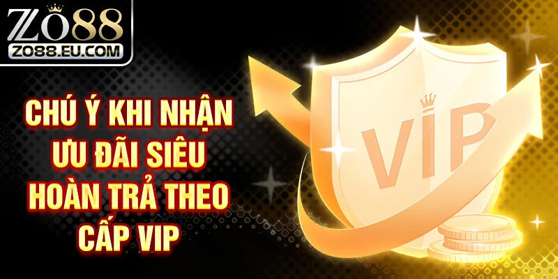 Chú ý khi nhận ưu đãi siêu hoàn trả theo cấp VIP