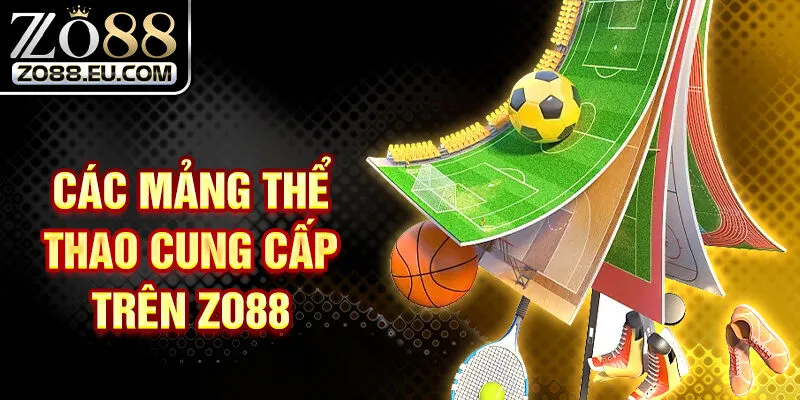 Các mảng thể thao cung cấp trên Zo88